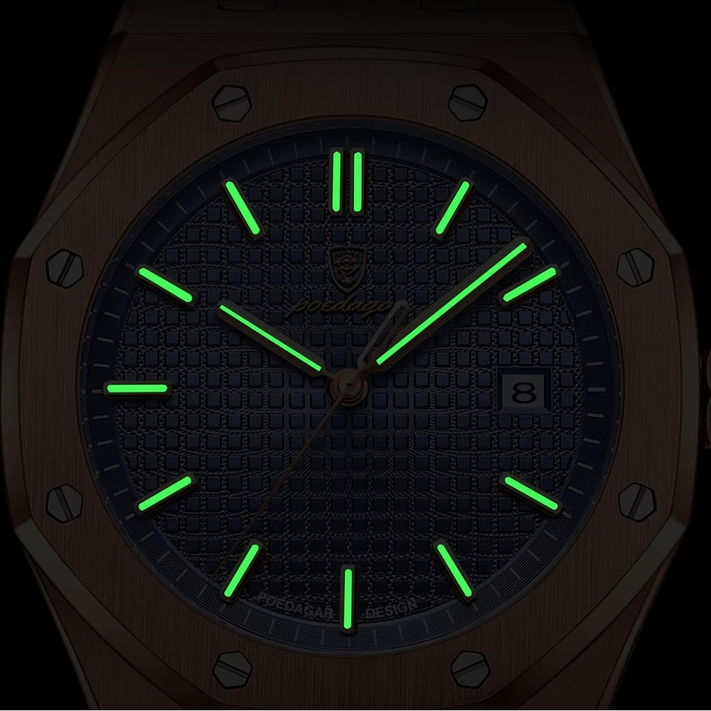 Legacy Date Quartz Watch | Obsidian Rose