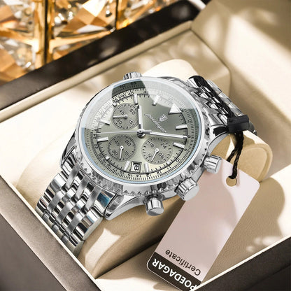 AeroNav Date Chronograph Pilot Watch | Ecru