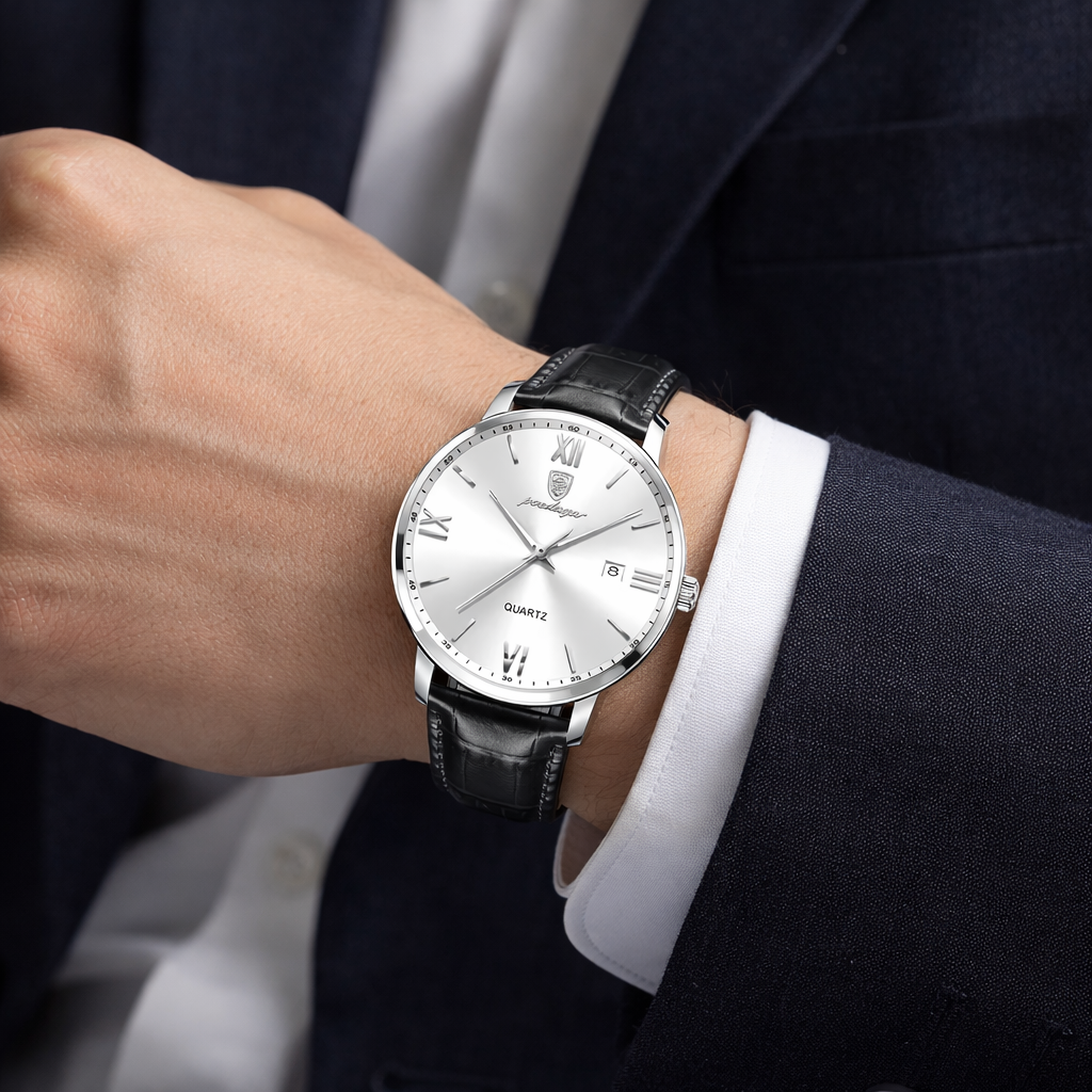 Regent Classic Date Quartz Watch | Sterling
