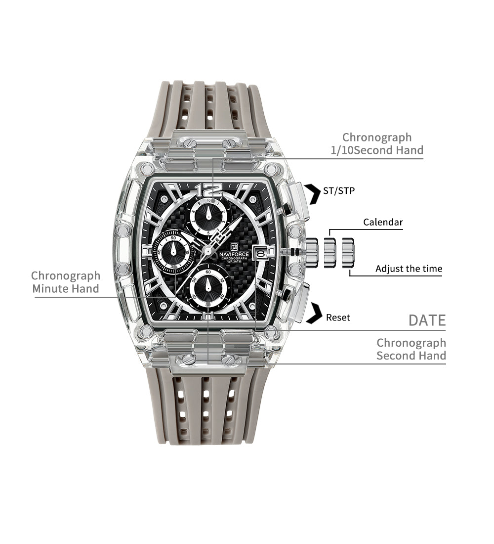 Crystal Sport Multifunction Chronograph Watch - Coffee