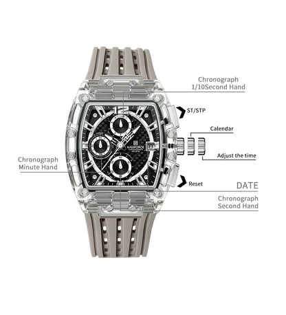 Crystal Sport Multifunction Chronograph Watch - Coffee