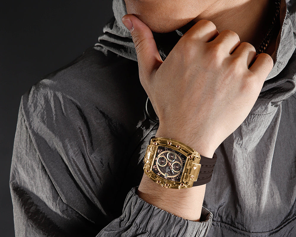 Crystal Sport Multifunction Chronograph Watch - Coffee
