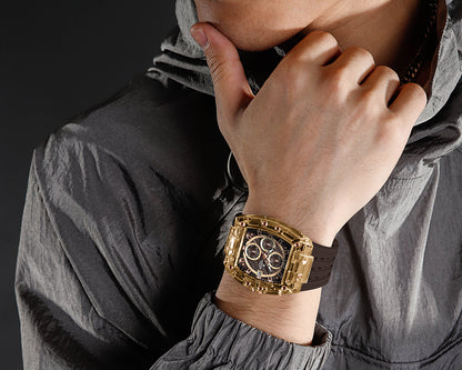 Crystal Sport Multifunction Chronograph Watch - Coffee