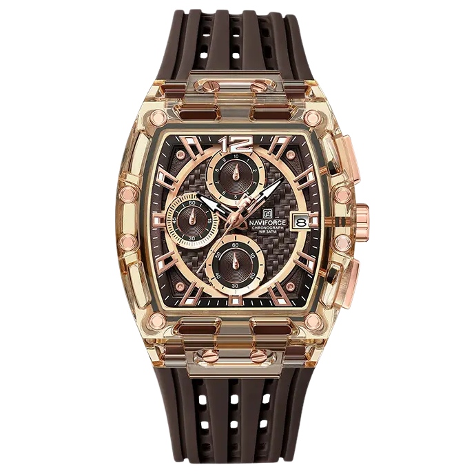 Crystal Sport Multifunction Chronograph Watch - Coffee