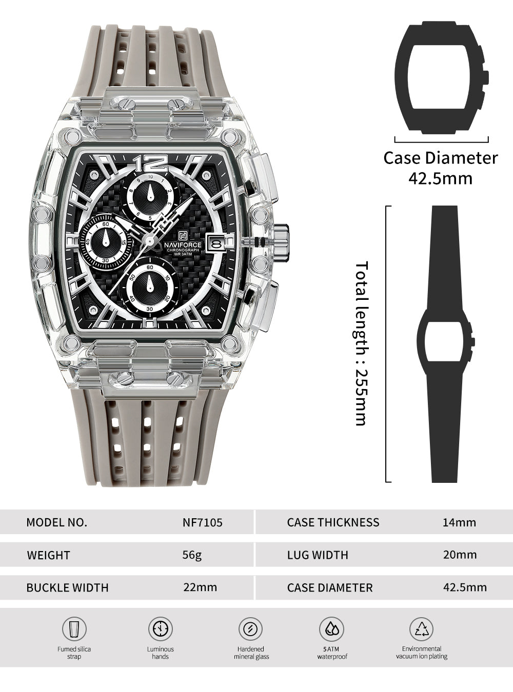 Crystal Sport Multifunction Chronograph Watch - Coffee