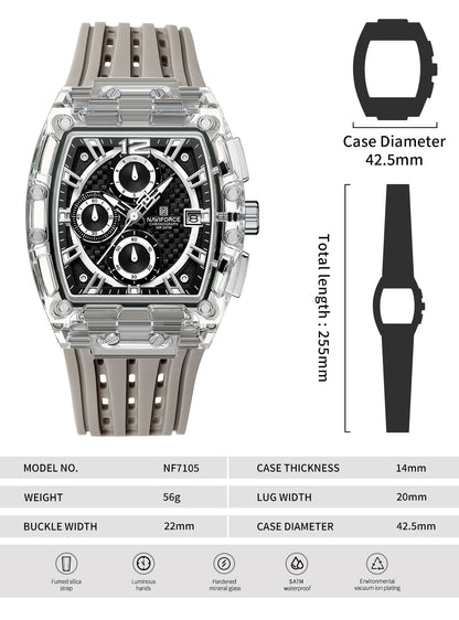 Crystal Sport Multifunction Chronograph Watch - Coffee