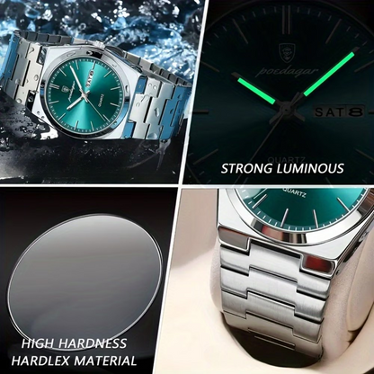 Axis Day-Date Quartz Watch | Carbon Black