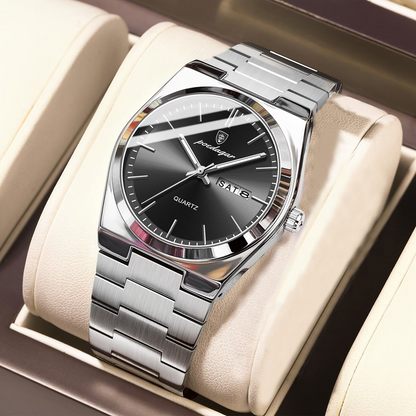 Axis Day-Date Quartz Watch | Carbon Black