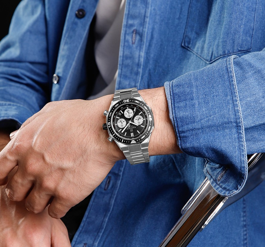Apex Two-Tone Chronograph Watch | Midnight