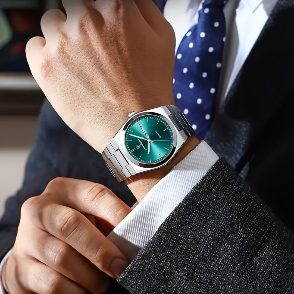 Axis Day-Date Quartz Watch | Teal