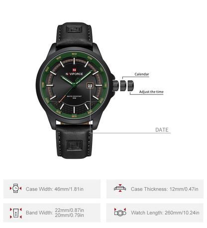 Pioneer Calendar Date Quartz Watch | Oud